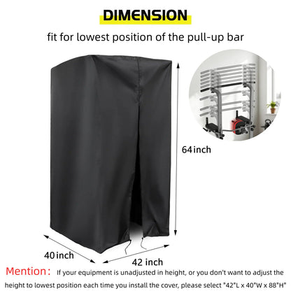 Guisong Protective Cover for Pull Up Bar Station, Waterproof& Dustproof Cover for Power Tower/Pull Up Dip Station-Indoor or Outdoor - 42"L x 40"W x 64"H
