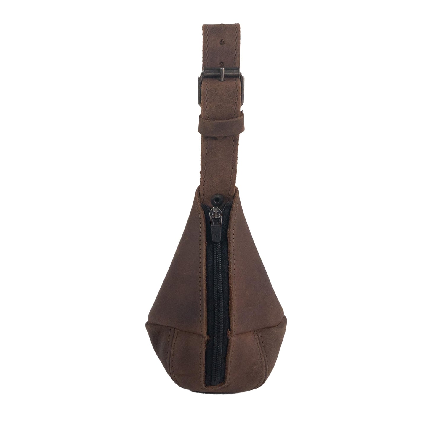 Hide & Drink, Leather Multipurpose Hanging Bag, Coin Cash Pouch, Key Organizer, Cable Holder, Handmade :: Bourbon Brown