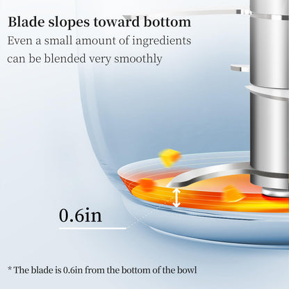 Baby Food Maker Mini Cute and Small Food Processor Puree Blender Grinder Chopper 1.2 Cup Glass Bowl with 6 Blade Electric (Spaceman-White(One Bowl))