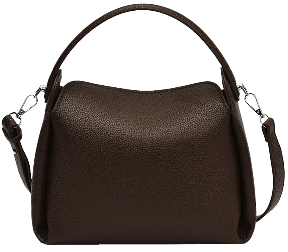 Women's Soft PU Leather Crossbody Bag Slouchy Top Handle Shoulder Bag with Detachable Strap Casual Hobo Purse