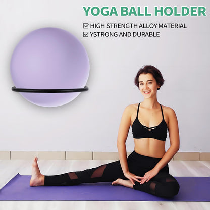 Large Stability Ball Storage Rack Exercise Dall Wall Holder Yoga Studio Gym Exercise Ball and Equipment Organizer（2 pcs）