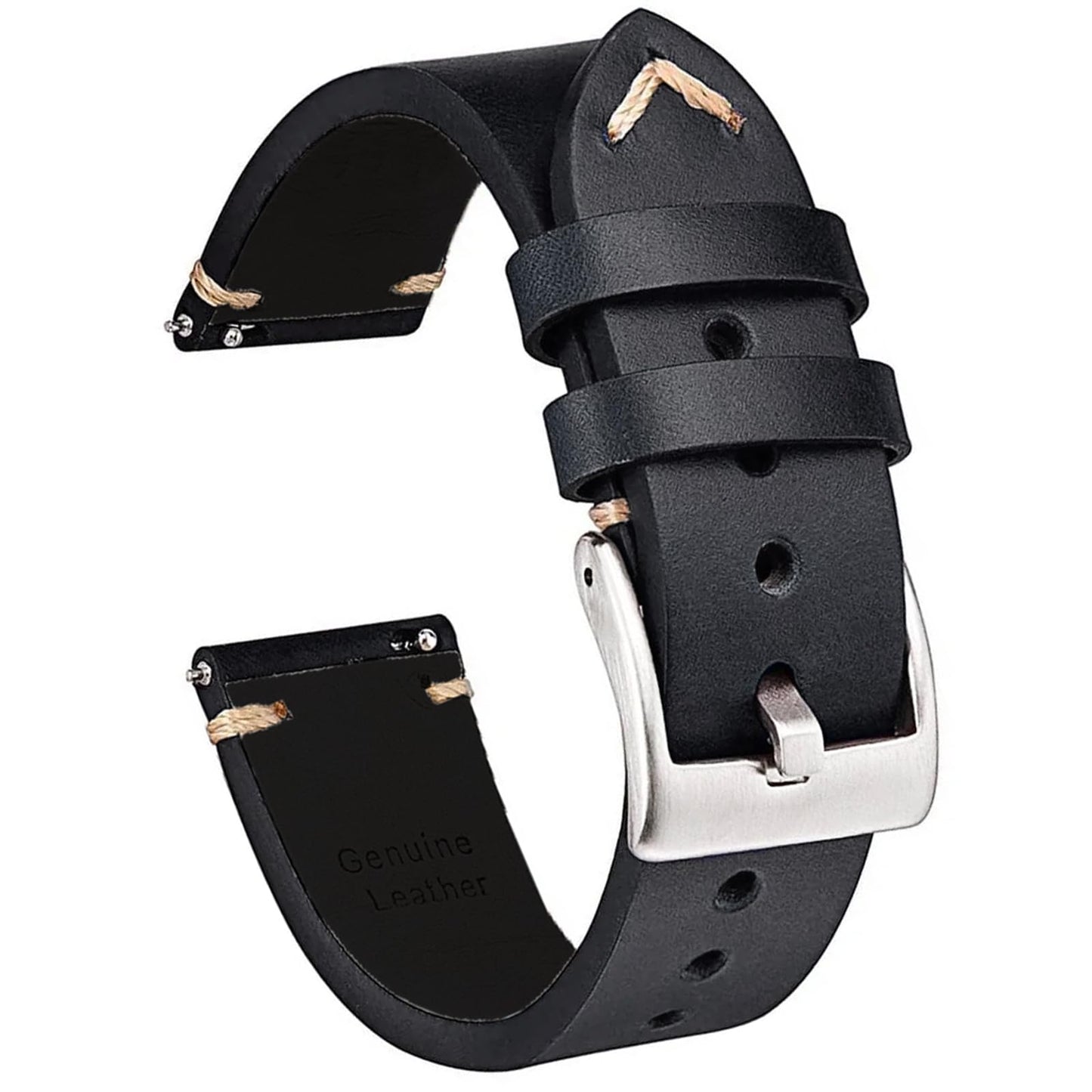 Niziruoup Leather Watch Band Quick Release for Men Women Vintage Crazy Horse Genuine Leather Watch Strap Bracelet Smartwatch Replacement Band 19 mm 20 mm 21 mm 22 mm
