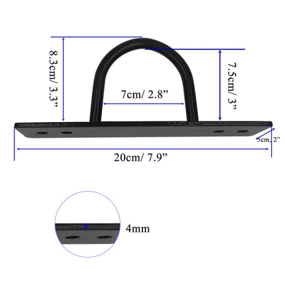 Battle Ropes Anchor Kit, 2 Sets Battle Rope Wall Ceiling Mount Kit Bracket Hook for Suspension Straps Crossfit Gymnastic Rings, Body Weight Strength Training Systems, Yoga Swings Hammocks