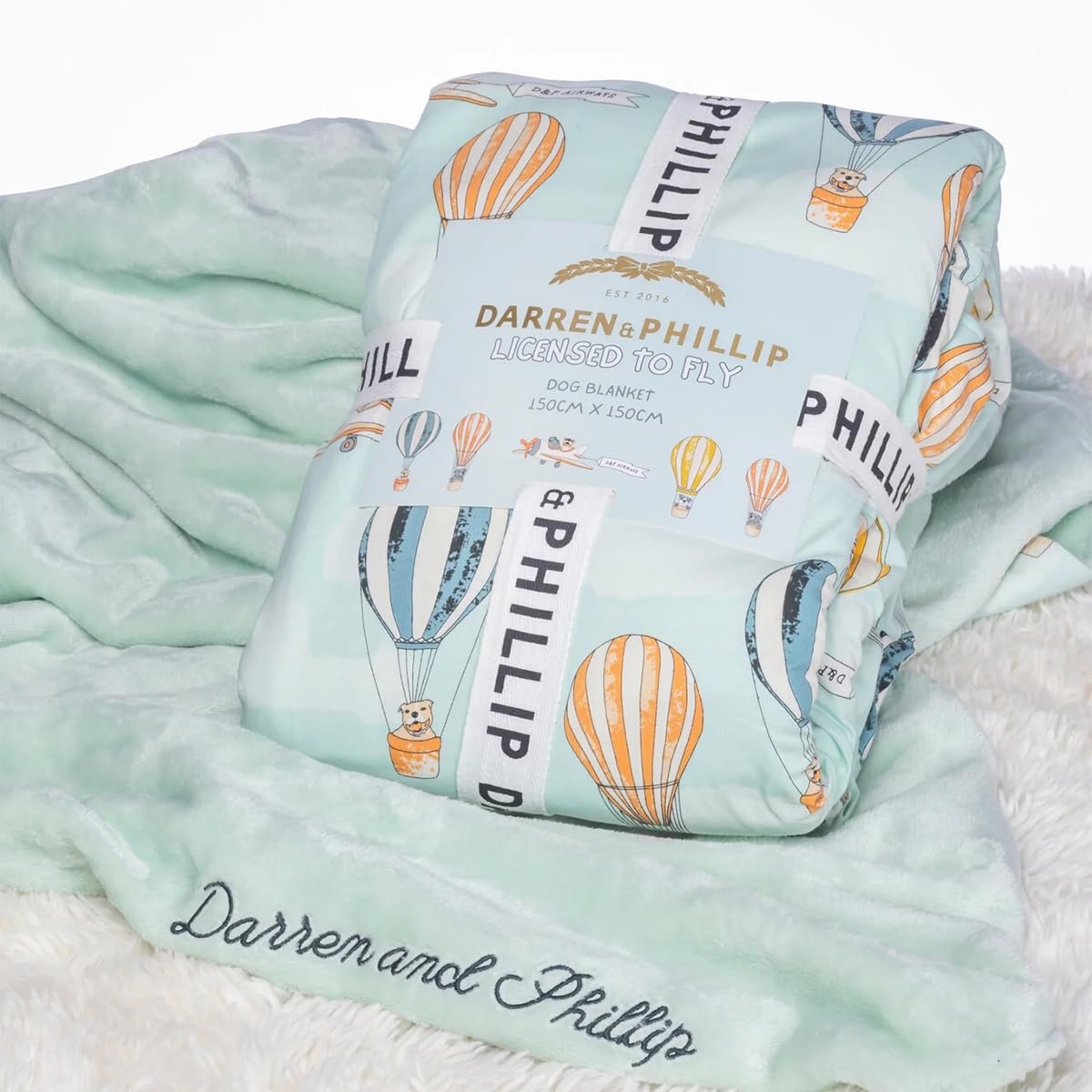 Darren & Phillip Licensed to Fly Blanket - Ultra-Soft Blankets Made with Plush Fleece - Perfect as a Dog Bed Blanket or for Cuddling with Your Pup - Ultra-Snuggly Blankets for Dogs & Humans