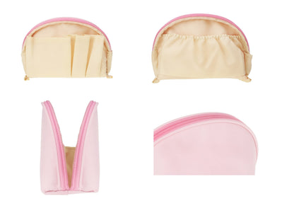 Kososuru Small Makeup Bag for Purse Portable Waterproof Cosmetic Bag Travel Makeup Pouch for Women (Nylon, Pink)