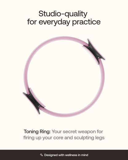 BetterMe Toning Pilates Ring – Magic Circle Pilates Ring for Strength & Flexibility – 15 Inch Fitness Ring for Home Pilates & Yoga Workouts (Raspberry Pink)