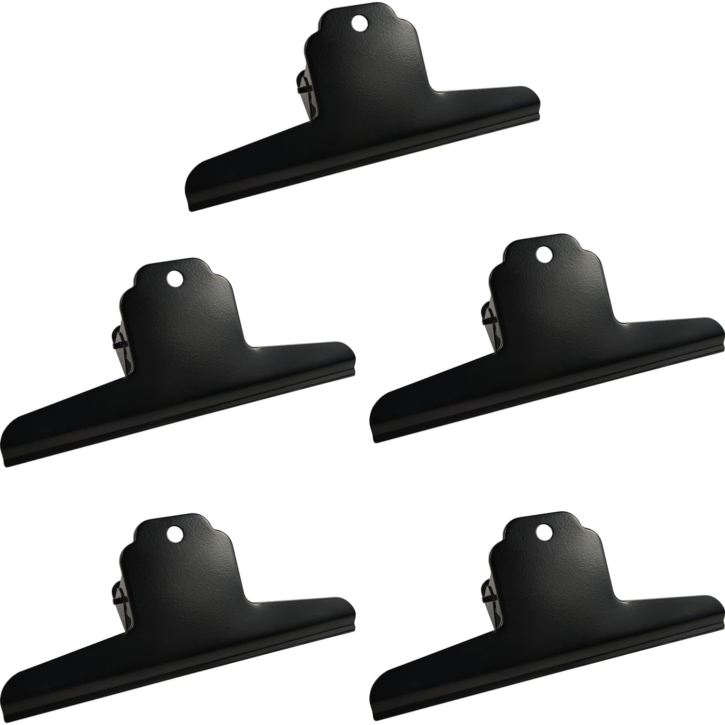 CARLKEMIAN Large Metal Bulldog Clips, 5 PCS Extra Large Jumbo 7 Inch Giant Binder Clips for Chips and Other Food Bags, Work, Art, Office and Kitchen