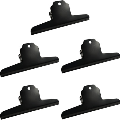 CARLKEMIAN Large Metal Bulldog Clips, 5 PCS Extra Large Jumbo 7 Inch Giant Binder Clips for Chips and Other Food Bags, Work, Art, Office and Kitchen