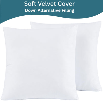 LANE LINEN Throw Pillow Insert - Pack of 2 16x16 Pillow Inserts for Decorative Pillow Covers, Throw Pillows Insert for Couch - White