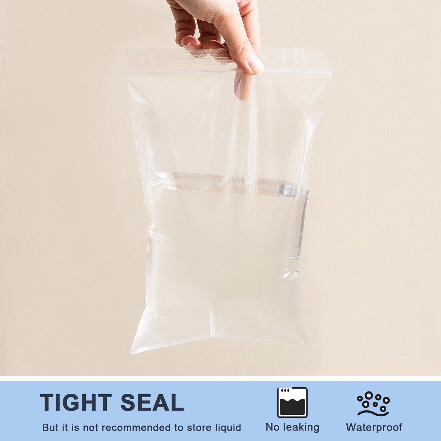 joybest 8 X 10 Inch (1000 Pcs) Clear Plastic Bags, Reclosable Zipper Poly Bags with Resealable Zip Top Lock for Brochure, Prints, Notebook, Document Storage