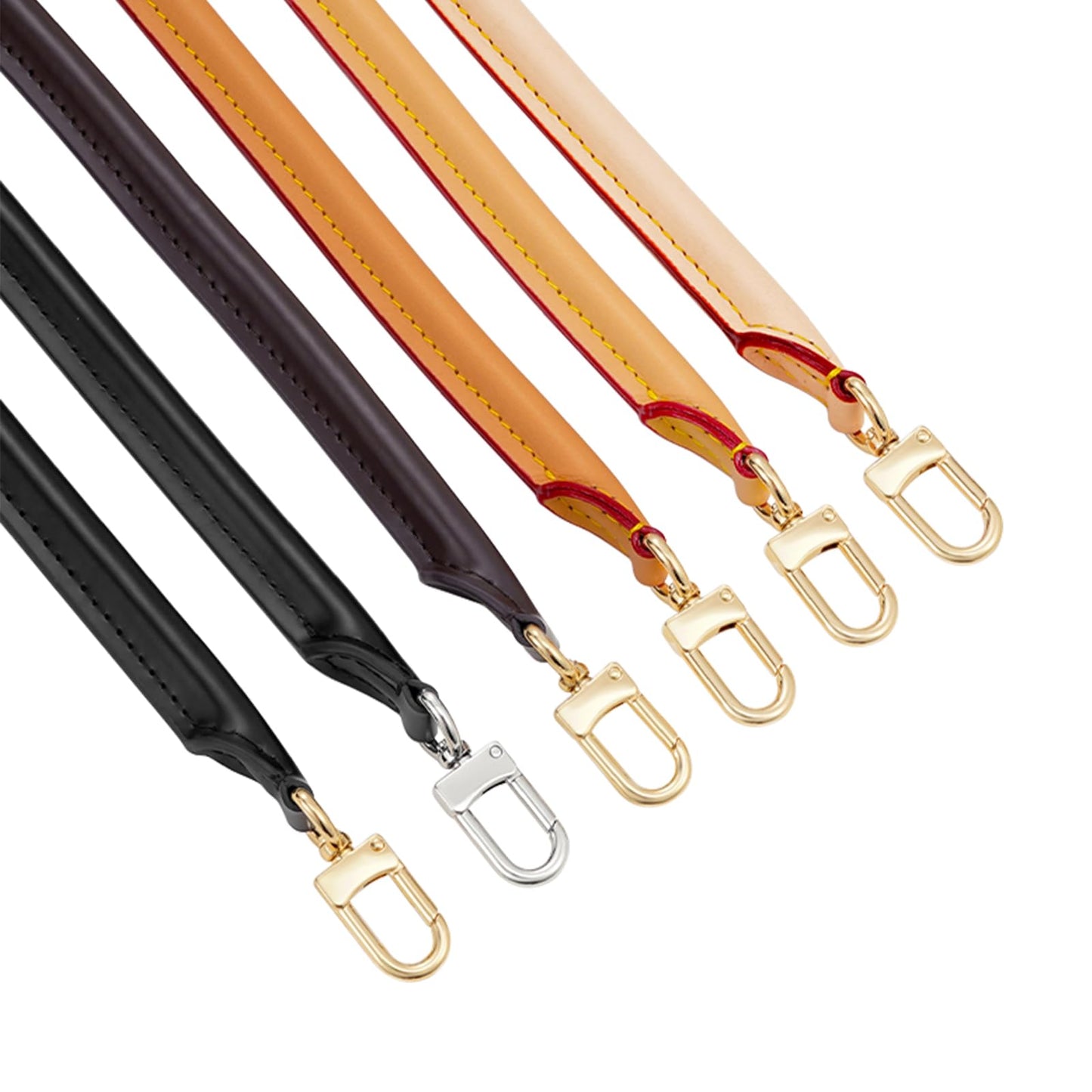 jiesinlov 27.5inches Vachetta Leather Shoulder Rolled Strap Replacement,Bags Strap for Soft Lucky Speedy 25 30 Handbags (Coffee)