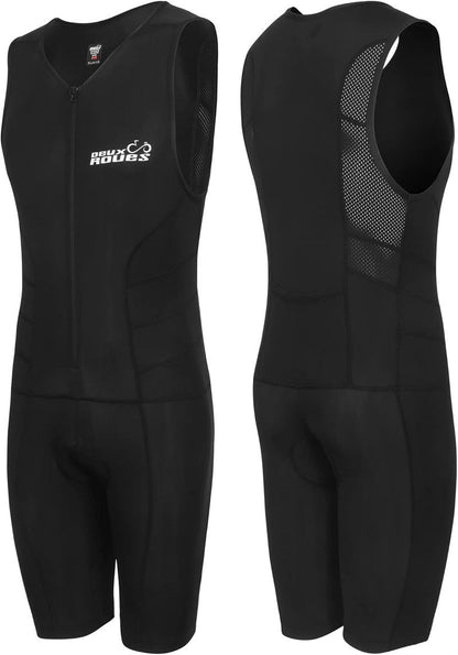 Youth Triathlon Suit for Kids | Sleeveless Cycling Skin Suit - Includes Race Bib Belt