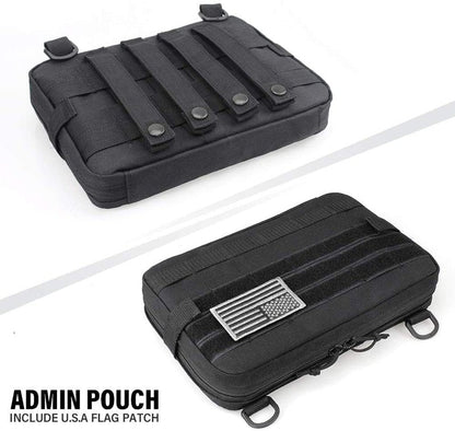 WYNEX Tactical Admin Molle Pouch, Medical EDC EMT Utility Bag Shell Design Attachment Pouches 1000D Nylon Hiking Belt Bags