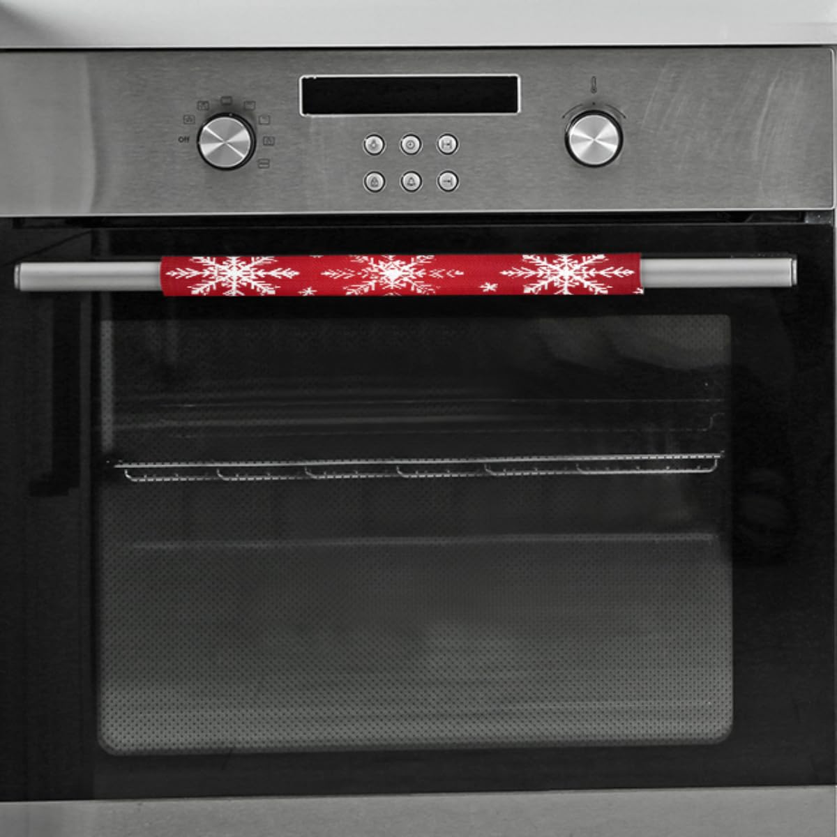 DXTKWL Christmas Snowflakes Pattern Refrigerator Door Handle Covers Set of 2 Kitchen Appliance Handle Covers Protector for Fridge Microwave Stove Oven Dishwasher