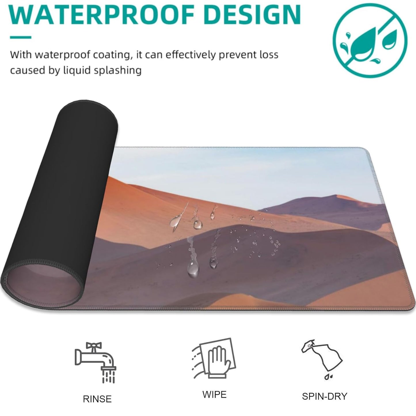 Rustic Highland Cow & Floral Gaming Mouse Pad, Large Cows Desk Mat for Laptop Keyboard Computer, Non-Slip Rubber Base Desktop Extended Mousepad for Office Home Accessories 31.5"×11.8"