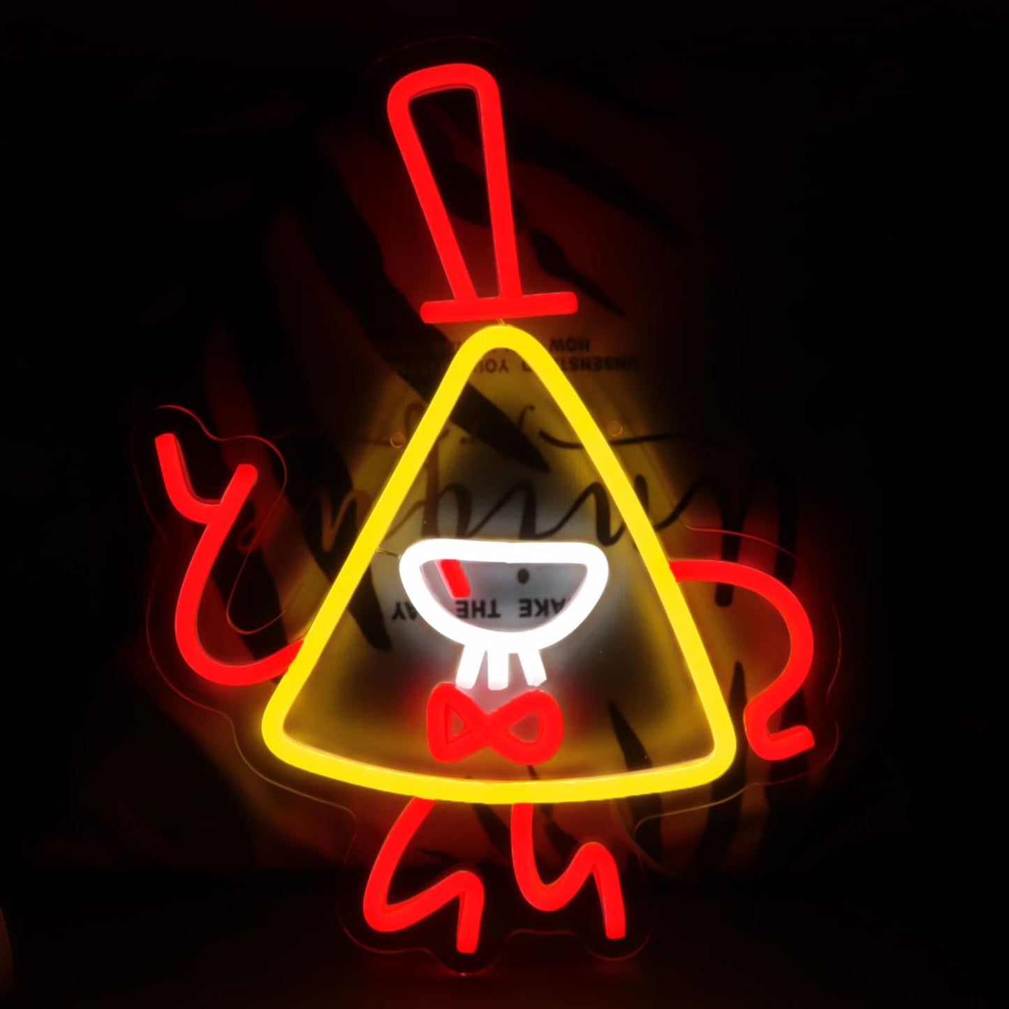 ASDGGBL Graivty Cartoon Triangle Neon for Wall Decor Dimmable neon Signs for Wall Decor Dimmable Cartoon TV Series Wall Art Living Room Decor