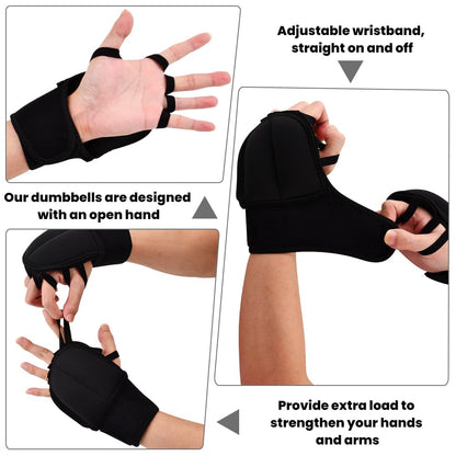 2 Pack Weighted Gloves for Tremors, Adjustable Hand Stability Aid for Parkinson's Patients, Writing Stability & Strengthening, Hand Grip Strength Trainer (Black)