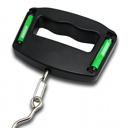 Odowalker Handheld Portable Digital Luggage Scale with Grip, 110Lb/50kg Digital Hanging Luggage Scale Travel Portable Electronic Weighing Suitcase and Bag, Black, Big Handle