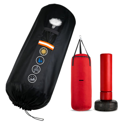 AAOWEEY Free Standing Punching Bag Cover Outdoor Waterproof 420D Oxford Fabric, Full Protector for Boxing Dummy and Stand, Heavy Duty Cover Design for Large Heavy BOB Punching Bag 70" H x 28" D