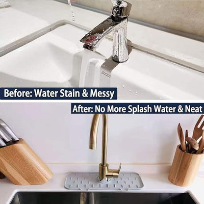 Silicone Faucet Sink Mat Sink Splash Guard, Sink Drain Pad Behind Faucet