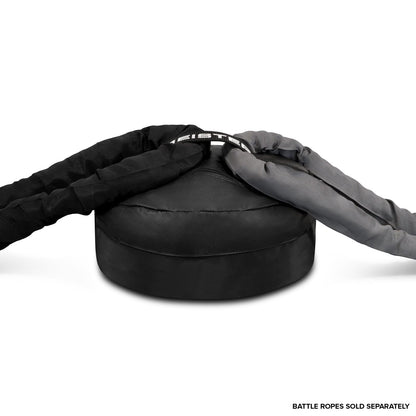 Meister Portable Battle Rope Anchor - Sand-Weighted Base for Rope & Fitness Training - Black