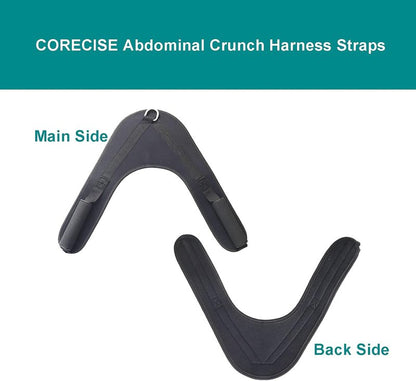 Abdominal Crunch Harness - V-Shape Exercise Straps for Cable Machines | Black Shoulder Support