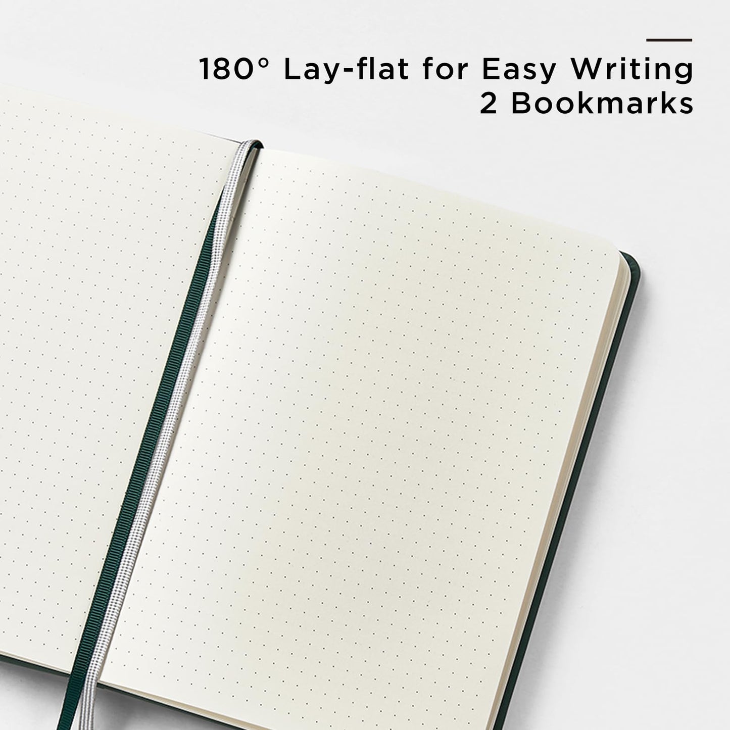 &And Per Se 10-Pack Dotted Notebooks, A5 Hardcover Dotted Journal Set, 160 Pages, 100gsm Paper, Office Supply Bulk Order, Corporate Workshop Materials – 3 Sticker Sheets Each (Green)