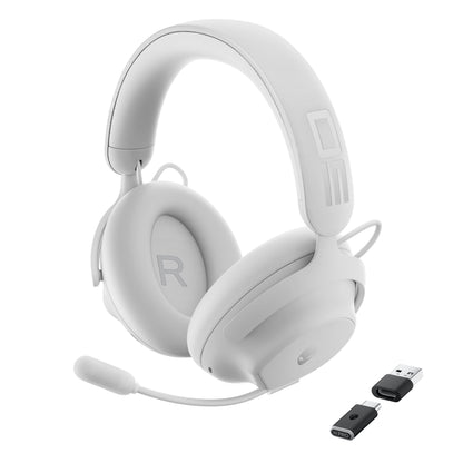 Alienware Pro Wireless Gaming Headset - Wired/Wireless, Bluetooth 5.3, 15 Minute Fast Charging, Audio Output 20 Hz, Battery Talk Time (ANC on) Up to 24 Hrs (Bluetooth), Lunar Light