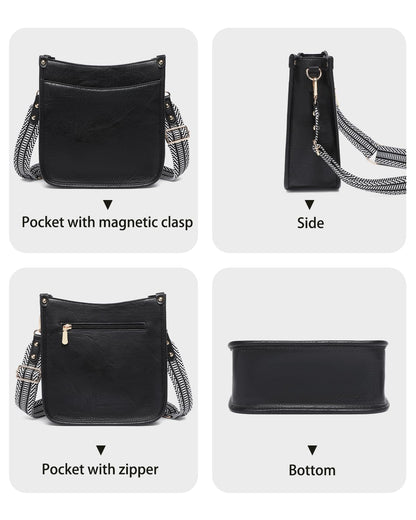 Purses for Women 3PCS, Crossbody Bags Set Large Leather Purse Shoulder Handbags with Wallet Adjustable Straps for Ladies Tote