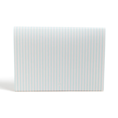 U Brands 13 Pocket Poly Expandable File, 13" x 9.65" x 1.5", Muted Prep Blue Stripes, Letter Size