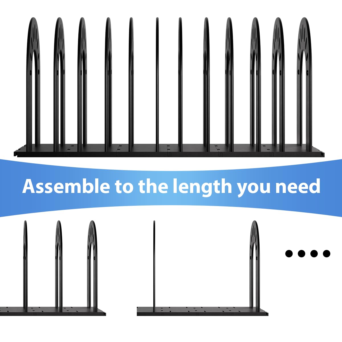 AIFEIRIC Binder Holders,File Organizer,Binder Organizer,Bookshelf Organizer for Desk, Adjustable Vertical Magazine File Holder for Office School & Classroom (black)