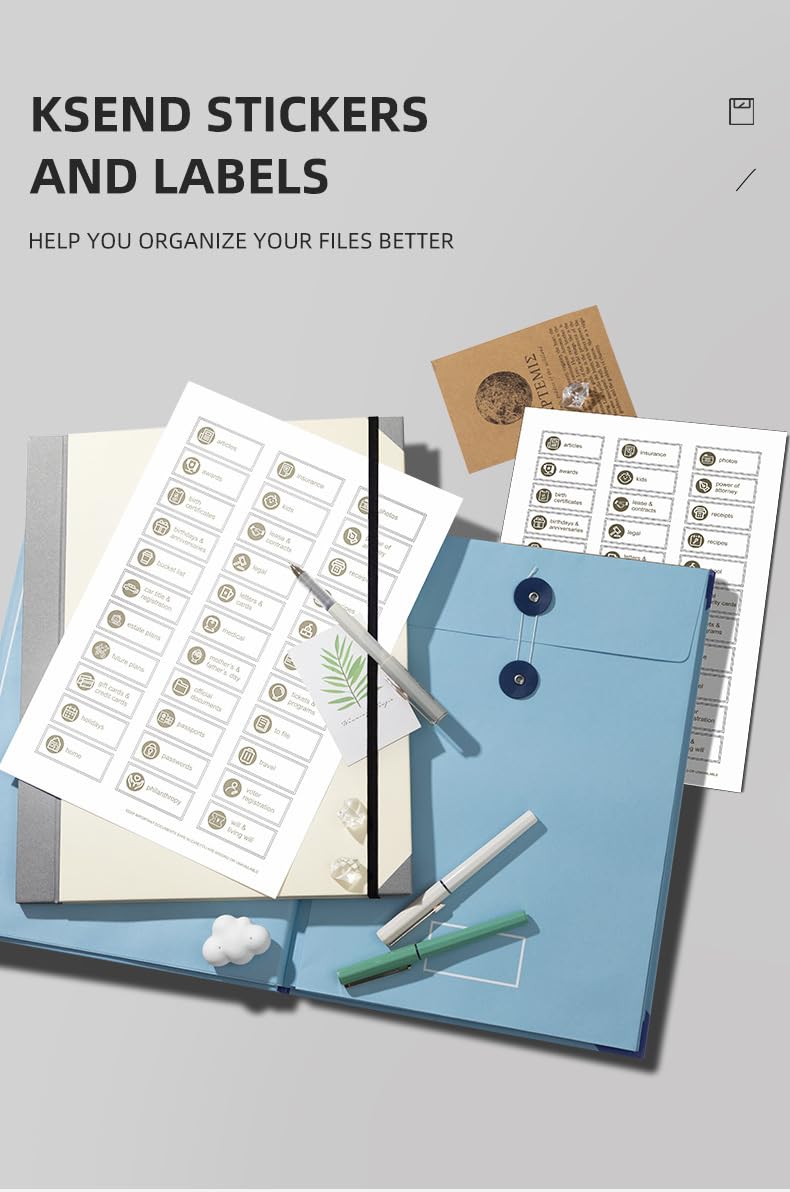 The Life Book Document Organizer - Binder for Important Documents, Document Organizer Foliofor Bills Checks Birth Certificates etc (Blue)