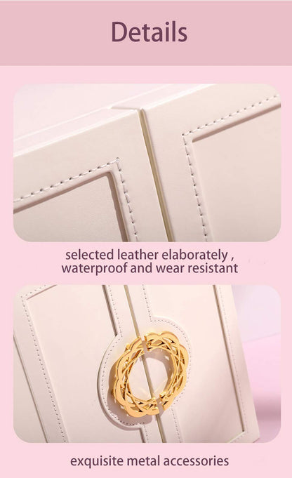 AOSIFIEL Cute Jewelry Box for Women teen Girls Jewelry Organizer Large Jewelry Organizers and Storage Faux Leather Jewelry Storage Jewlery Box Jewellery Box Joyeros Organizador De Mujer