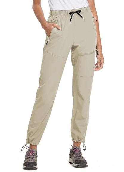 baleaf Travel Pants Women Hiking Long Tall Lightweight Quick Dry Water Resistant Cargo Pants 31'' Trip 31''-Suntan S