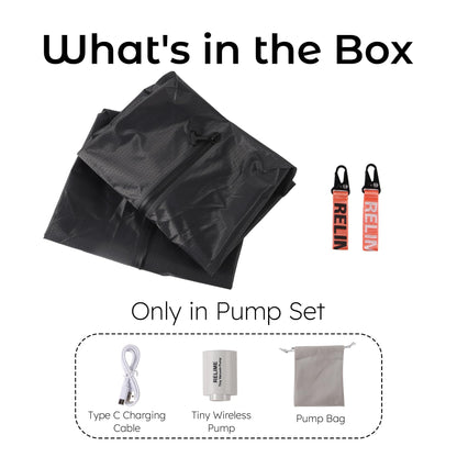 Relime Vacuum Bags for Travel Luggage with Wireless Pump, Revolutionary Reusable Compression Bags for Carry On Suitcases and Backpack, Vacuum Seal Packing cube for Cloth Packing (2PC + PUMP)