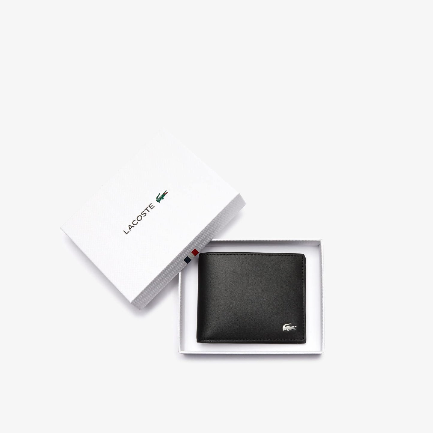 Lacoste Men's FG Small Billfold Wallet, Black, One Size