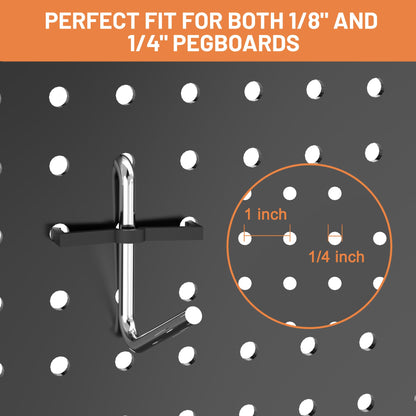 Ultrawall 120-Piece Pegboard Hooks Set, Peg Board Organizer Accessories with Bins for Hanging Various Tools in Garage, Kitchen, Craft Room