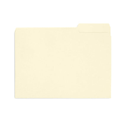 200 Blue Summit Supplies Manilla Folders - Letter Size File Folders with 1/3 Cut Top Tabs, Assorted Positions, Durable 11pt Manila Paper for Office Organization