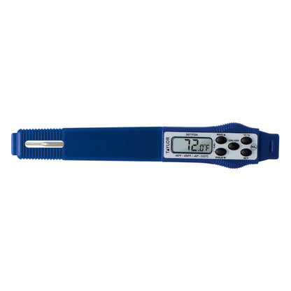 Taylor 9877FDA Compact Waterproof Digital Food Thermometer, 2.81 Inch Stem Length with an FDA Recommended 1.5mm Probe Diameter, NSF, Blue