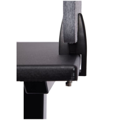 Stand Up Desk Store ReFocus Raw Clamp-On Acoustic Desk Divider Mounted Privacy Panel to Reduce Noise and Visual Distractions (Anthracite Gray, 23.6" x 16")