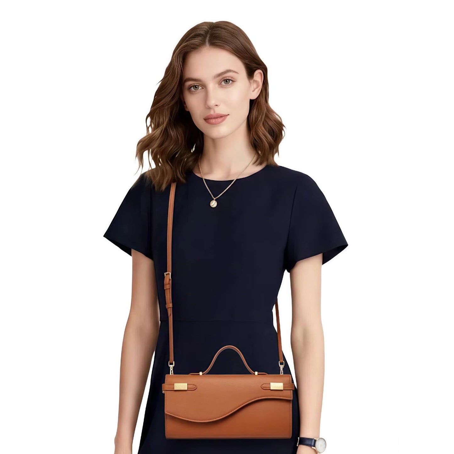NEWROGENG Clutch Purses for Women PU Leather Clutch with Removable Shoulder Strap Evening Handbag for Women 2025