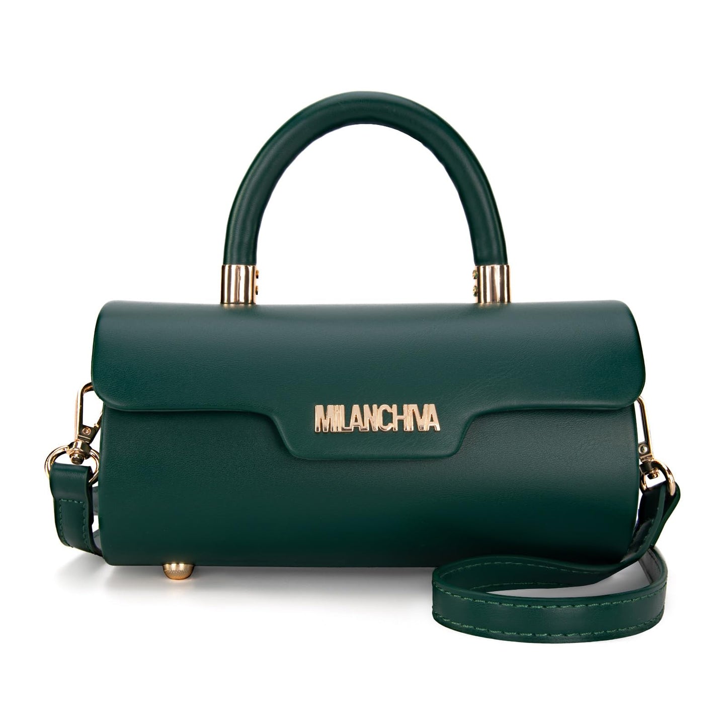 Milan Chiva Small Purses for Women Designer Mini Top Handle Purse Cute Handbags Barrel Shape Purse MC-400GN