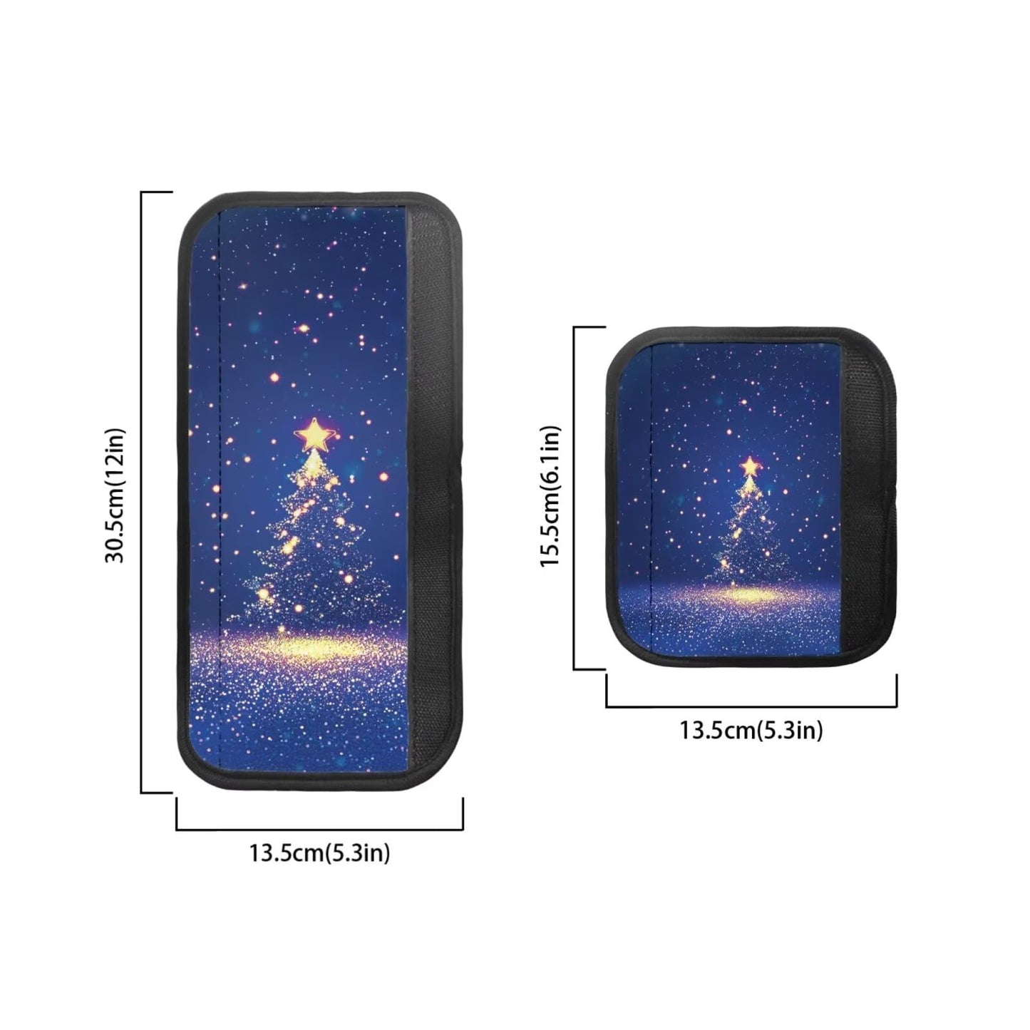 Txsniver Refrigerator Door Handle Covers Washable Neoprene Kitchen Appliance Gloves with Hook and Loop Fastener Handle Protector Home Decor, 6 PCS,Christmas Star Tree Topper Deep Blue