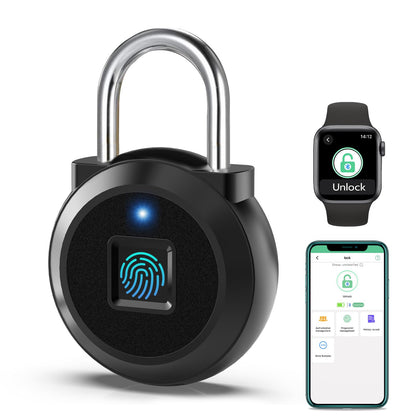 Fingerprint Lock, Dhiedas Gym Locker Lock with Fingerprint Bluetooth APP, Biometric Finger Print Padlock with Keyless, Waterproof Smart Padlock for Locker School Suitcase Cabinet Storage