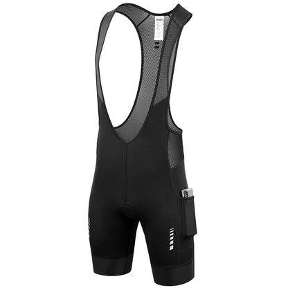 Przewalski Men's Cycling Bike Bib Short with Phone Pockets,4D Padded Breathable Biking Bicycle Bib Tights