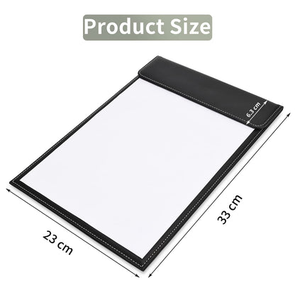 Leather Clipboard, Black Clipboards A4 Letter Size Clip Board for Nurses, GORESE Clip Board for Classroom, Smooth Writing Low Magnetic Profile Clip Boards for Kids Women Office Work 9" x 12.5"