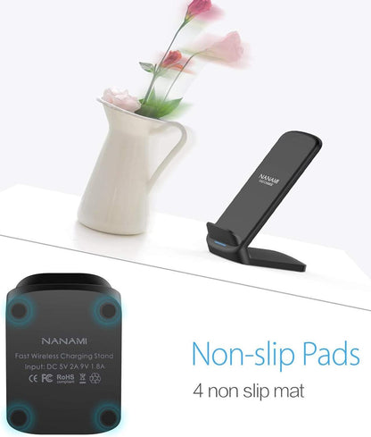 NANAMI Fast Wireless Charger, Qi Certified Wireless Charging Stand with PD20W Adapter USB Charger for iPhone 17/17 Air/17 Pro/17 Pro Max/16/15/14/13,10W for Samsung Galaxy S25/S24/S23/S22/S21/Note 20