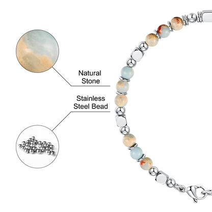 Bracelets for Women, Silver & Gold Bracelets for Women, Boho Beaded Bracelet, Trendy Jewelry Gifts for Lover Mom Friends