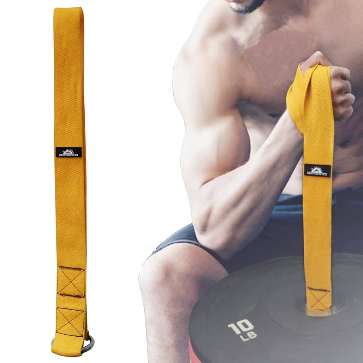 Arm Wrestling Training Loading Strap for Barbells, Arm Finger Wrist Exerciser Strengthener, Forearm Muscle Strength Workouts Tools, Suitable for Home and Gym Training