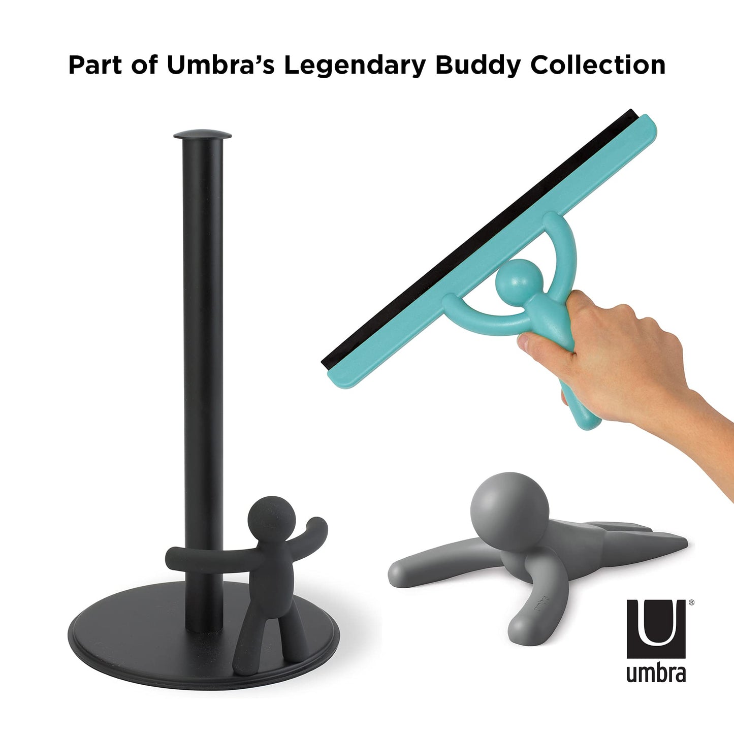 Umbra Buddy Countertop Paper Towel Holder, Black